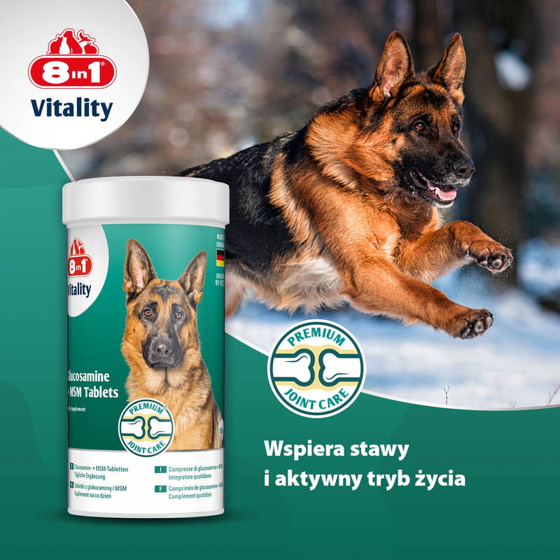 8in1 Vitality Glukozamina z MSM Witaminy dla psów stawy i aktywność premium 55 tabletek 3.jpg